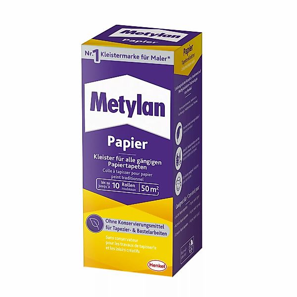 Metylan Tapetenkleister Papier 125 g Paket Transparent günstig online kaufen