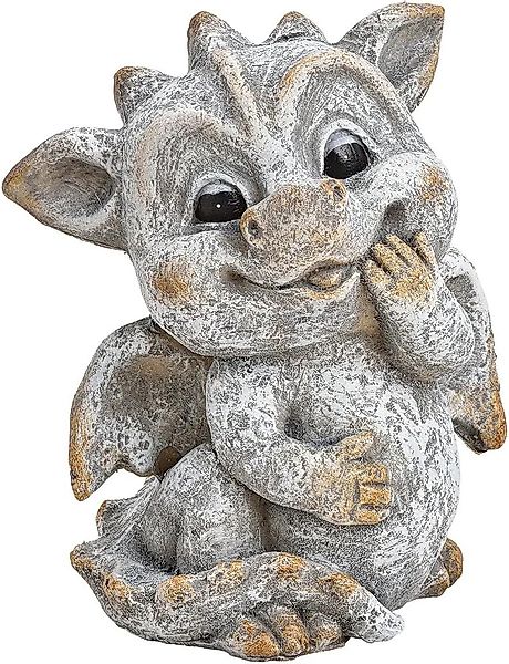 mucHome Gartenfigur Gartenfigur Drache stehend 17cm günstig online kaufen