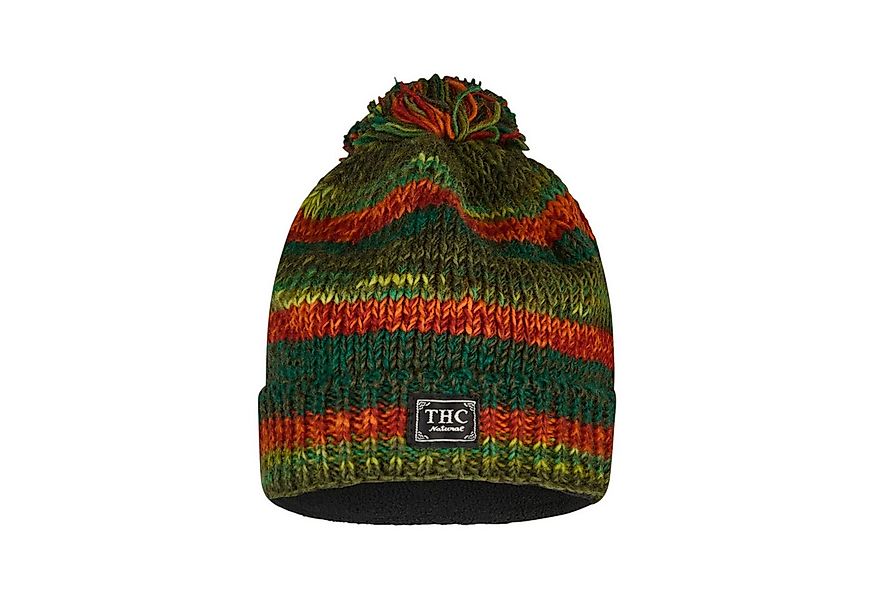 THC Natural Line Strickmütze THC Schafwoll Pudelmütze 804 grün (1 Stück, 1- günstig online kaufen
