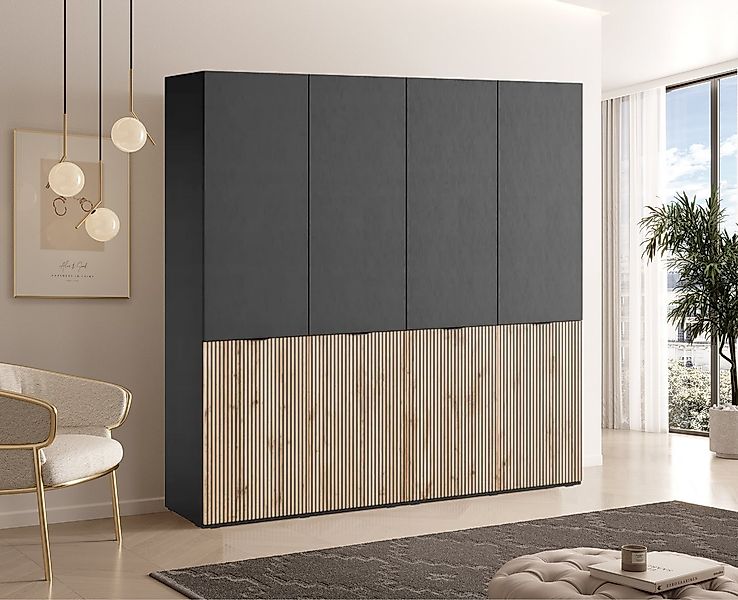 MOEBLO Drehtürenschrank MINEWRA NOVA 200 (4 türig Schrank Garderobe, Schlaf günstig online kaufen