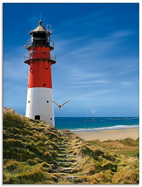 Artland Glasbild »Leuchtturm am Deich« Gebäude 1 Stk. tlg. in verschiedenen günstig online kaufen