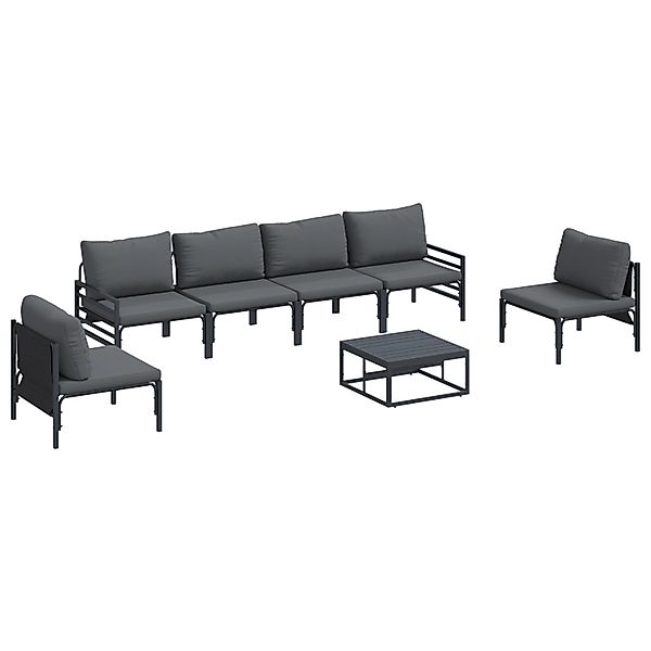 vidaXL Garten-Sofa-Set 7-Tlg Anthrazit Stahl 3378977 günstig online kaufen
