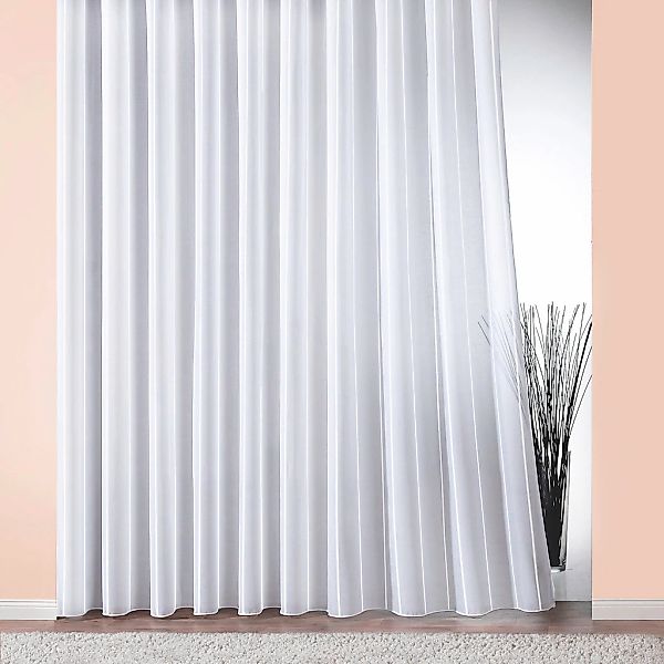 Weckbrodt Gardine "Athen" Smokband 1 Stk. tlg. Webgardine, halbtransparent, günstig online kaufen