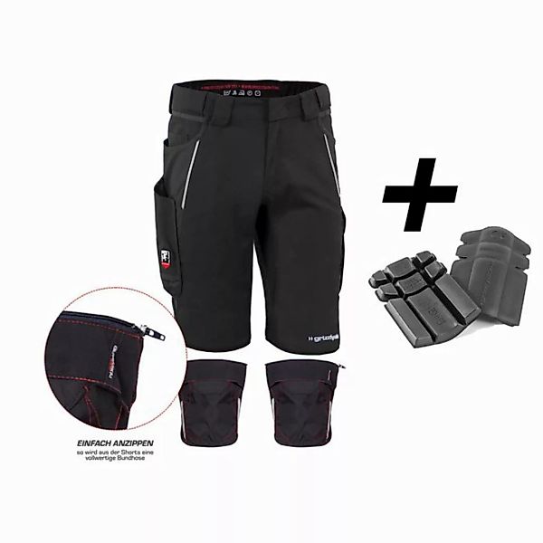 Qualitex Workwear Arbeitsshorts HANDWERKER-BUNDLE IRON Shorts + Kniepolster günstig online kaufen