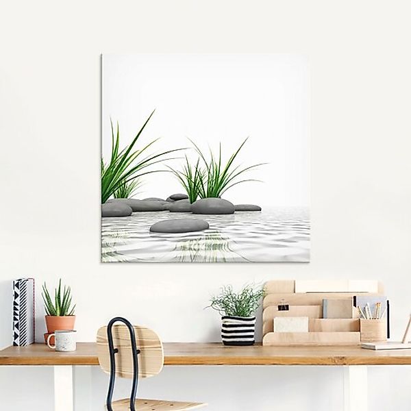 Artland Glasbild »3D Steine« Zen 1 Stk. tlg. in verschiedenen Größen günstig online kaufen