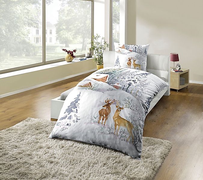 KiNZLER Bettwäsche "Polycotton Flanell Bettwäsche" 2 Stk. tlg. Besonders we günstig online kaufen