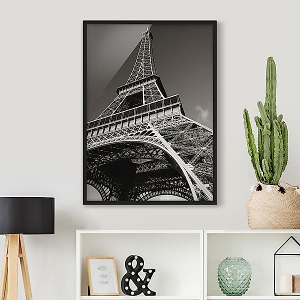 Bild mit Rahmen - Hochformat Eiffelturm günstig online kaufen