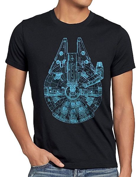 style3 T-Shirt Millennium Falcon rasender falke star krieg wars der sterne günstig online kaufen