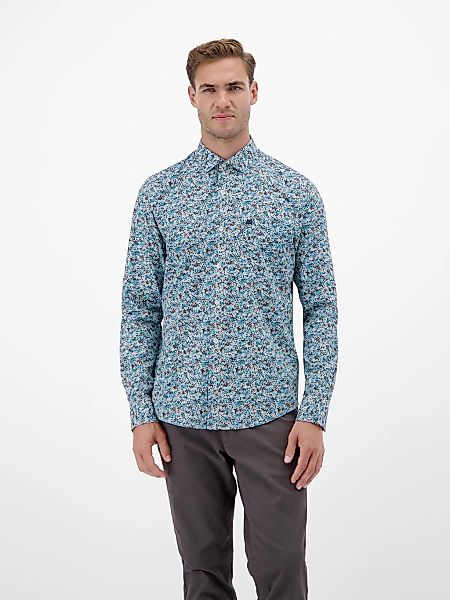 LERROS Langarmhemd "Poplin-Herrenhemd, modisch gestyled" günstig online kaufen