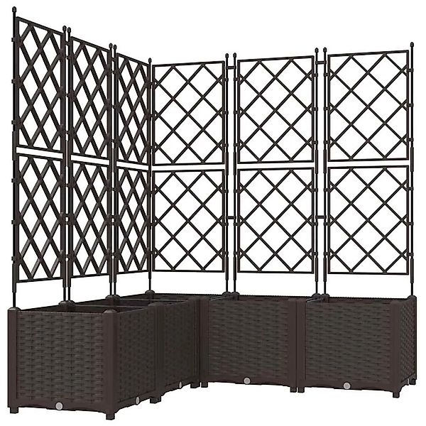 vidaXL Garten-Pflanzgefäß 5 Stk Braun 120 x 120 x 143 cm Stahl 42002820 günstig online kaufen