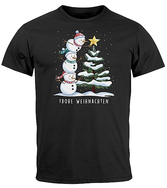 MoonWorks Print-Shirt Herren T-Shirt Frohe Weihnachten günstig online kaufen