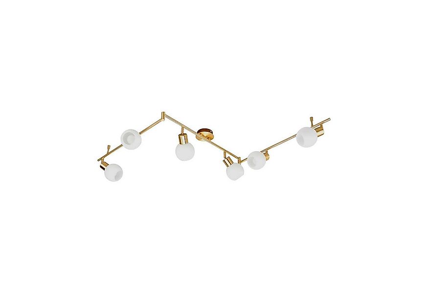 Lindby Deckenleuchten Elaina, Metall, Gold / Messing IP20, 6 x 4 W LED günstig online kaufen