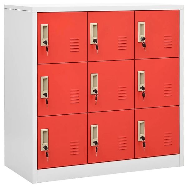 vidaXL Fächerschrank Schließfachschränke 2 Stk. Hellgrau günstig online kaufen