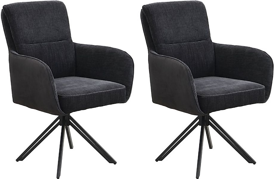 byLIVING Esszimmerstuhl »Tino« (Set) 2 Stk. Microfaser   Webstoff 360 Grad günstig online kaufen