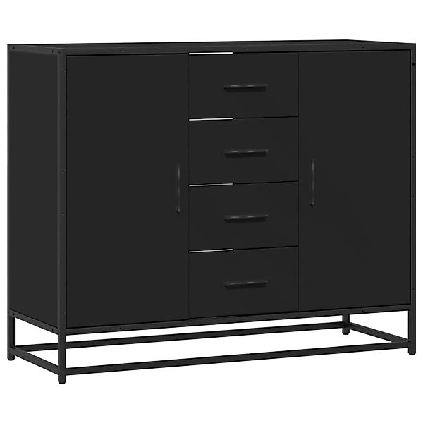 vidaXL Sideboard Schwarz 92x35x76 cm Holzwerkstoff 3300825 günstig online kaufen
