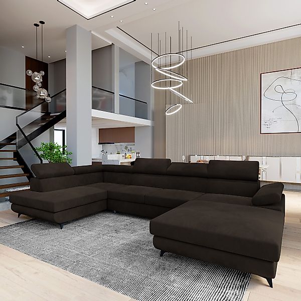 Masseno Ecksofa RUBANO mit Schlaffunktion U-Form, günstig online kaufen