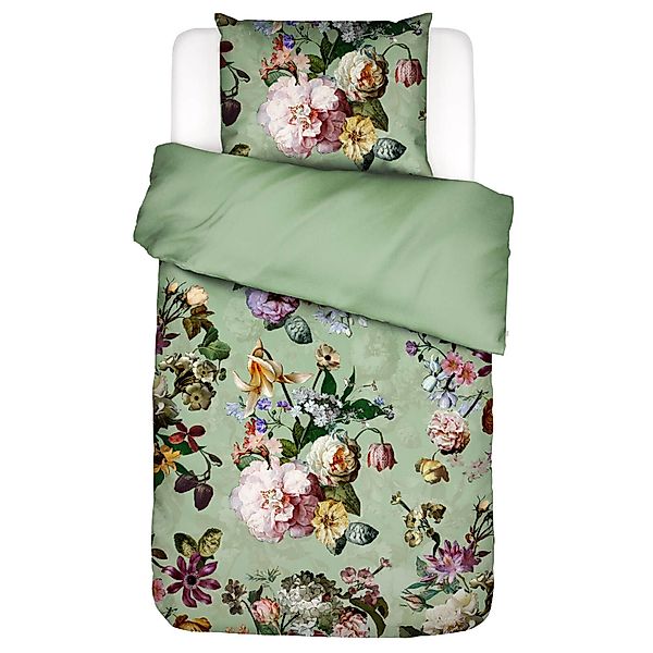 Essenza Bettwäsche Fleur Quiet green Satin, günstig online kaufen