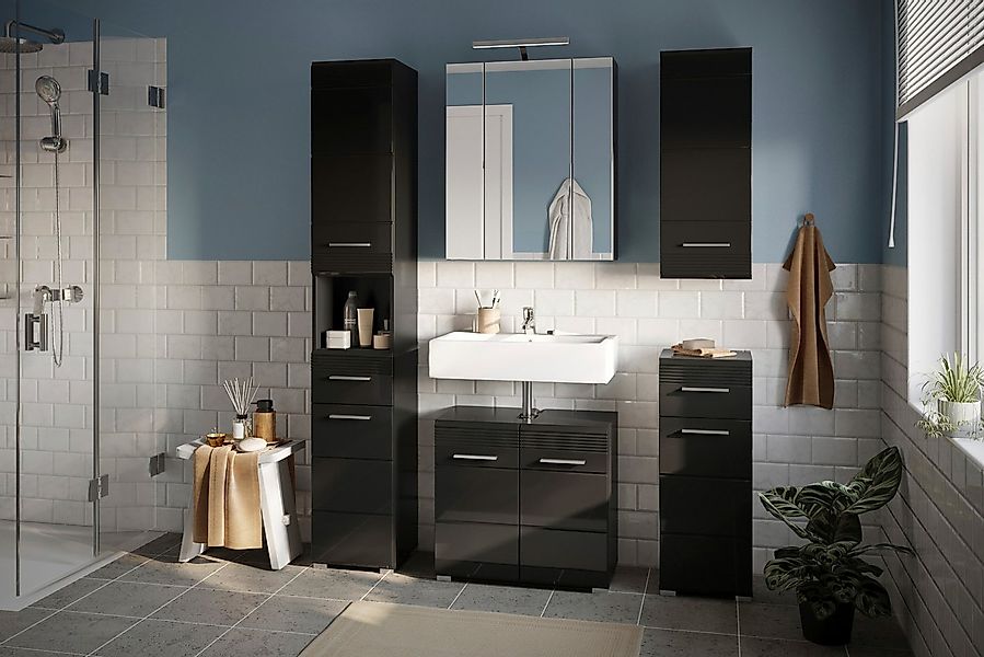 furnling Waschbeckenunterschrank Helsinki 2 Türen, 2 Fächer, Badschrank, Ba günstig online kaufen