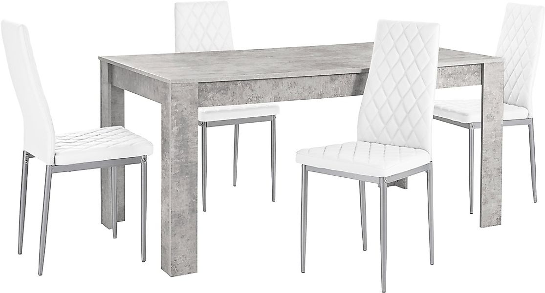 INOSIGN Essgruppe »Lynn160/Brooke«, (Set, 5 tlg.), Tisch mit 4 Stühlen günstig online kaufen