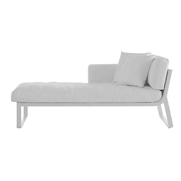 Gandia Blasco - Flat Sofa Modular 2 linker Arm - weiß/ohne Auflage und ohne günstig online kaufen