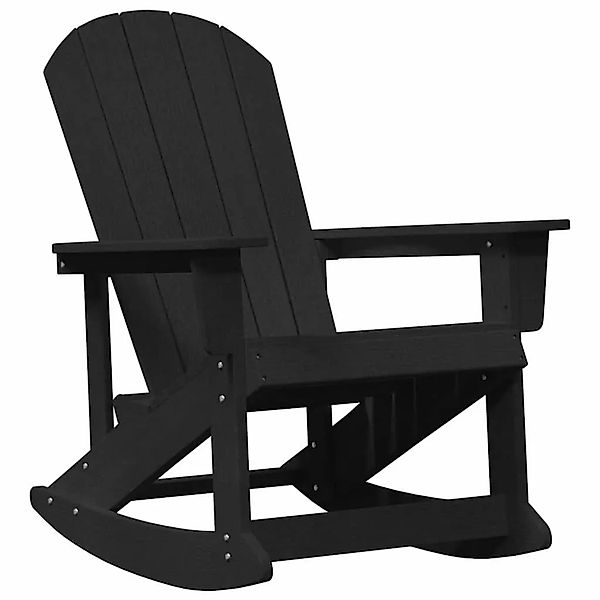 vidaXL Adirondack-Schaukelstuhl Schwarz 92 x 73,5 x 92 cm HDPE 42006627 günstig online kaufen