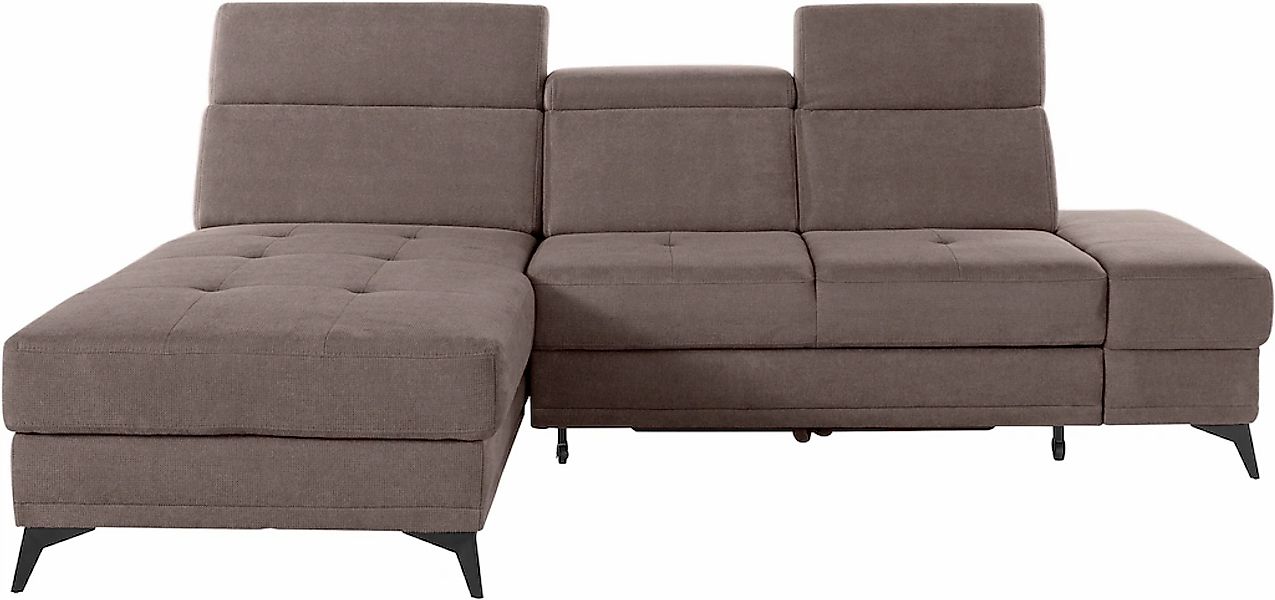 Home affaire Ecksofa "Cardiz L-Form" inkl.Kopfteilverstellung und Federkern günstig online kaufen