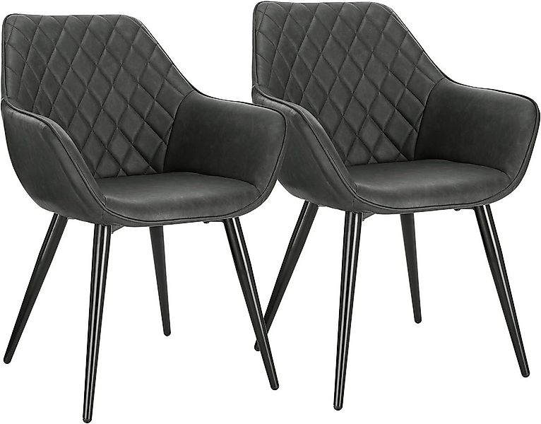 Woltu Esszimmerstuhl (2 St), Polsterstuhl mit Armlehnen, Design Stuhl, Meta günstig online kaufen