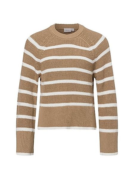 Vila  Pullover VICASIA L/S STRIPED SHORT KNIT TOP/PB 14103369 günstig online kaufen
