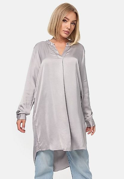 Rayshyne Longbluse PM-07 (Elegante Satin Light Oversize Business Long Bluse günstig online kaufen