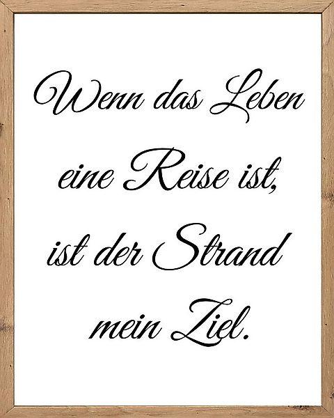 Bönninghoff Bild mit Rahmen, Sprüche & Texte, Strand (1 St) günstig online kaufen