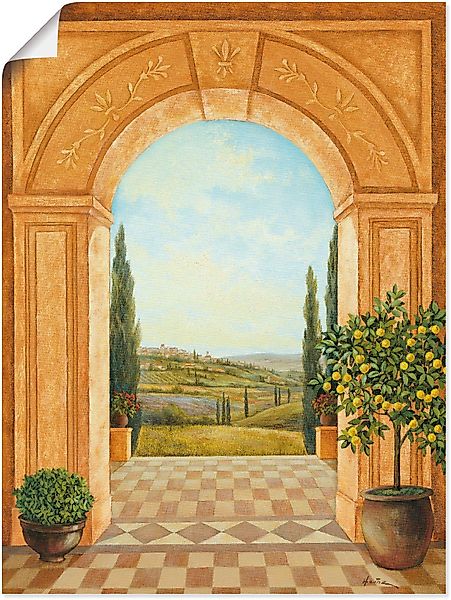 Artland Wandbild Ausblick mit Zitronenbaum, Fensterblick günstig online kaufen