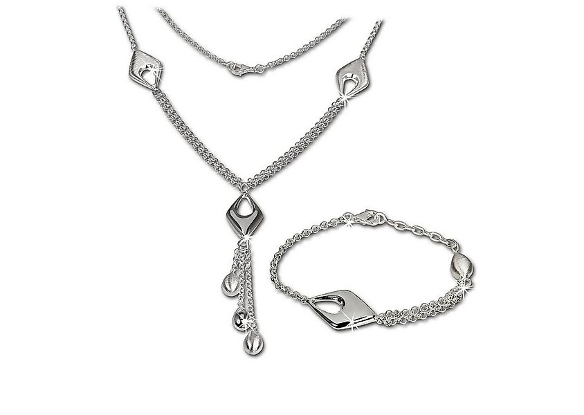 SilberDream Schmuckset SilberDream Collier & Armband matt Drop (2-tlg., Sch günstig online kaufen