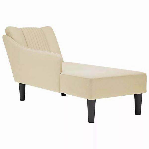 vidaXL Chaiselongue Chaiselongue mit Rechter Armlehne Creme Stoff, 1 Teile günstig online kaufen