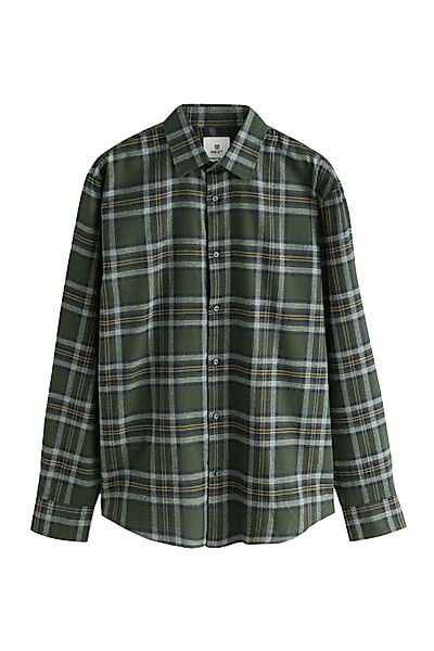Next Flanellhemd Angerautes, kariertes Flanellhemd aus günstig online kaufen