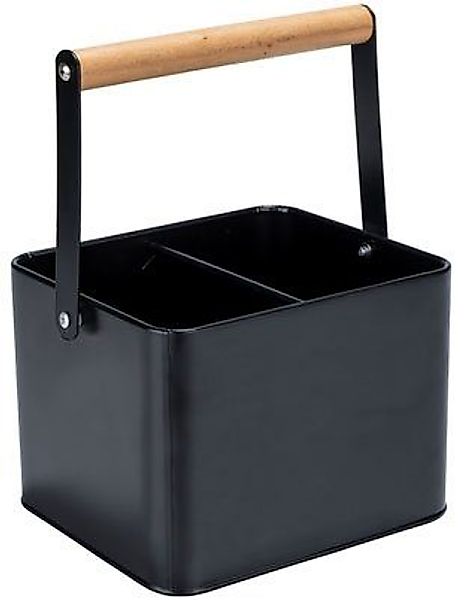 Wenko Utensilienkorb Baco Black Outdoor Kitchen Schwarz günstig online kaufen