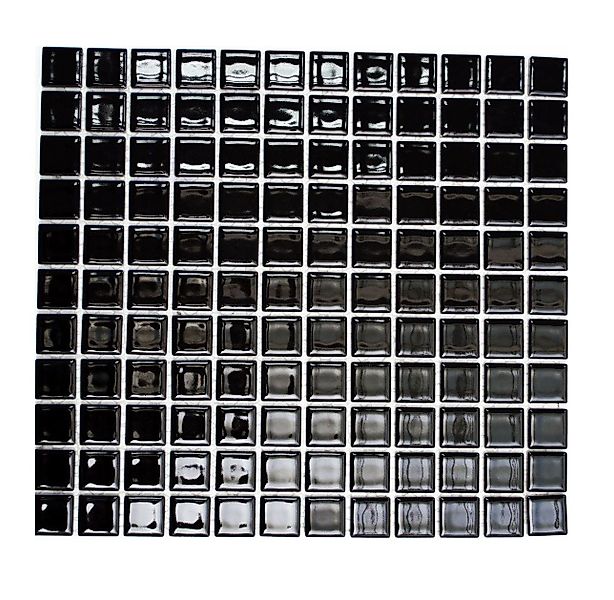 Mosani Mosaikfliesen Keramikmosaik Mosaikfliesen schwarz glänzend / 10 Mosa günstig online kaufen
