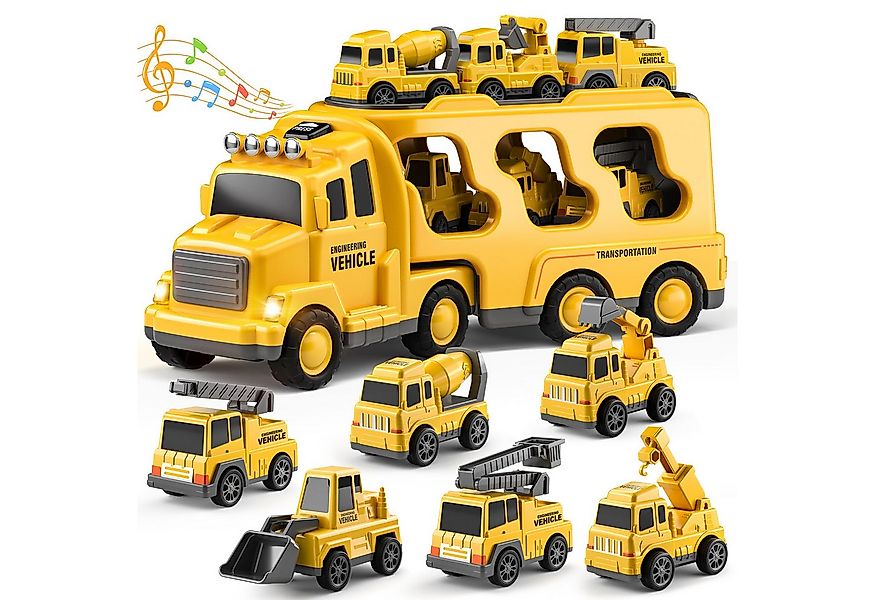 TEMI Spielzeug-Auto 7 Pack Träger LKW Transport Stadtfahrzeuge Spielzeug, ( günstig online kaufen