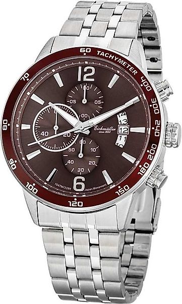 Eichmüller Chronograph Herrenuhr RE1123 braun 10 ATM Metallband 45 mm günstig online kaufen