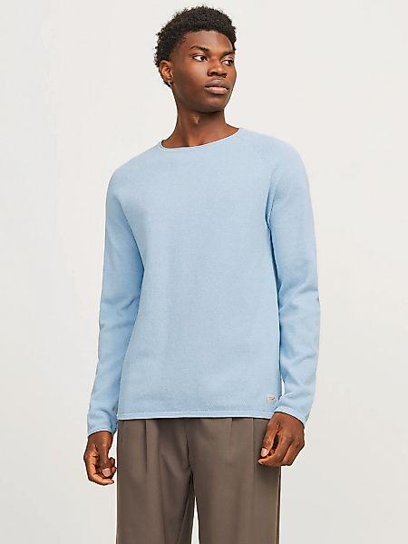 Jack & Jones Rundhalspullover "JJEHILL KNIT CREW NECK NOOS", mit Strukturst günstig online kaufen