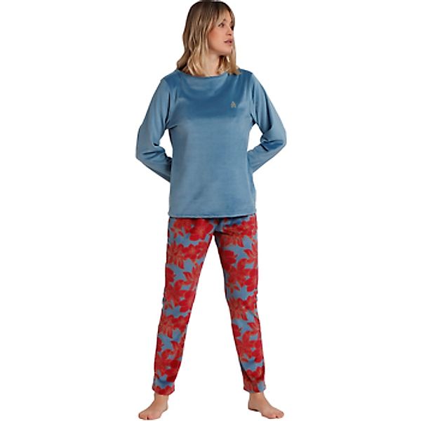 Admas  Pyjamas/ Nachthemden Pyjama Hose Top Langarm Velours Calentito Luxur günstig online kaufen