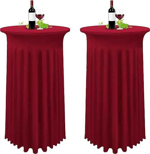 LuxusKollektion Tischschonbezug 2er-Set Stretch Stehtisch Husse günstig online kaufen