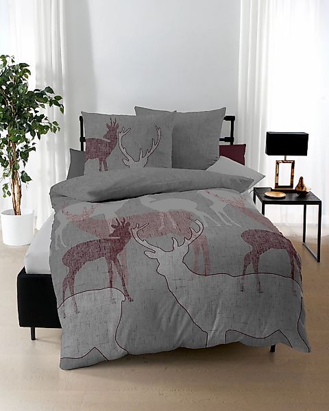 Kaeppel Bettwäsche "Hirsche" 2 Stk. tlg. mit Hirschen günstig online kaufen