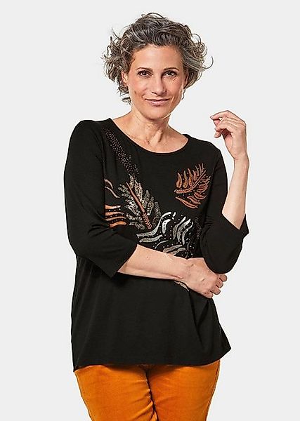 GOLDNER Print-Shirt Kurzgröße: Druckshirt mit leichtem Glanz günstig online kaufen