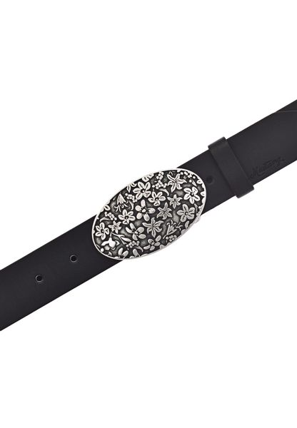 MUSTANG Koppelgürtel Florale Koppelschließe in mattem Silber, 3,5 cm günstig online kaufen