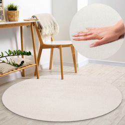 merinos Teppich "Loft 37" rund 16 mm Höhe Kunstfellteppich besonders weich günstig online kaufen