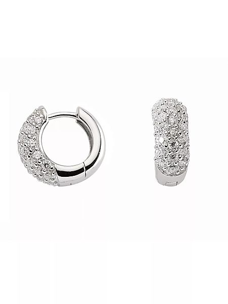Adelia´s Paar Ohrhänger "925 Silber Ohrringe Creolen Ø 16,1 mm", mit Zirkon günstig online kaufen