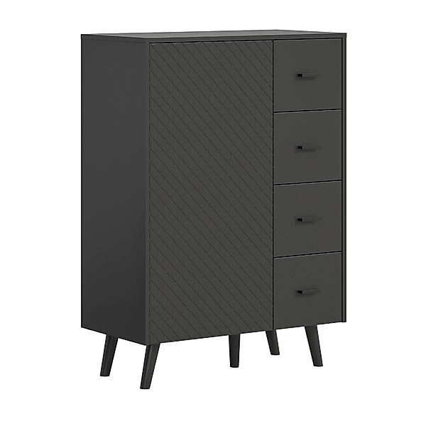 Inn.Furn Kommode in Grau Matt 84 x 114 cm Madea günstig online kaufen