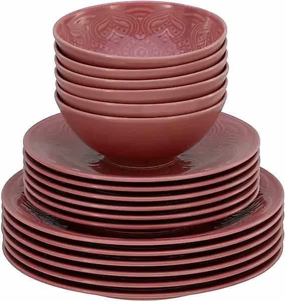 CreaTable Teller-Set »Orient Mandala« Speiseteller, Dessertteller und Schal günstig online kaufen