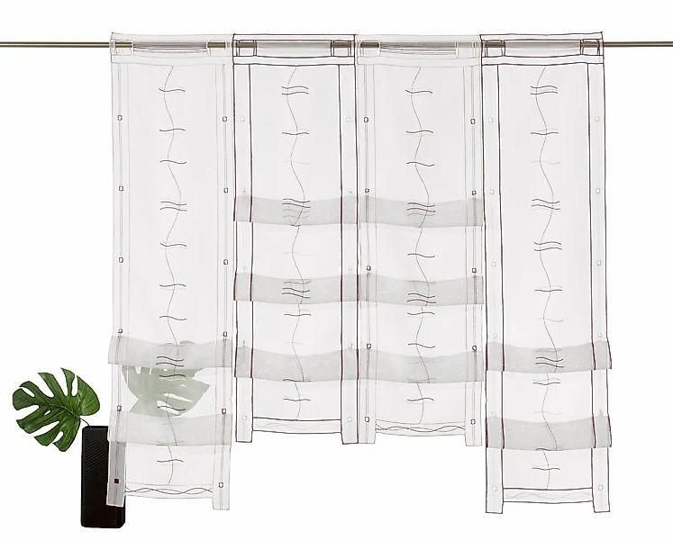 Weckbrodt Scheibengardine "Selina" Stangendurchzug 1 Stk. tlg. Hochraff, Ga günstig online kaufen