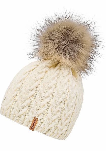 chillouts "Tabea Hat" mit abnehmbarem Kunstfell-Bommel günstig online kaufen